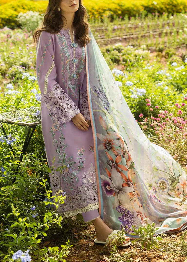 Grace Z-(S1192) - Stitched Embroidered 3pc CHICKANKARI Lawn Dress With Printed Munar Dupatta.