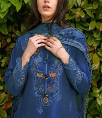 Grace Z-(S1204) - Stitched Embroidered 3pc Lawn dress with Printed Munar Dupatta.