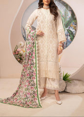 Grace S1199-Embroidered 3pc CHICKANKARI Lawn Dress With Printed Munar Dupatta.