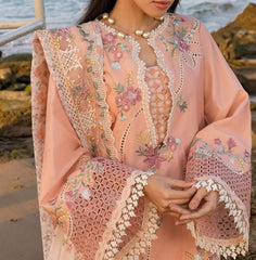 Grace S1164-Embroidered 3pc CHIKANKARI Lawn Dress With Printed Munar Dupatta.