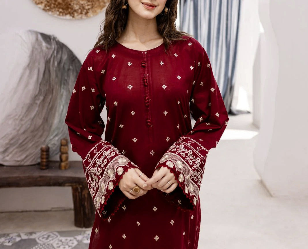 Grace S1217-Embroidered 2pc Lawn Dress