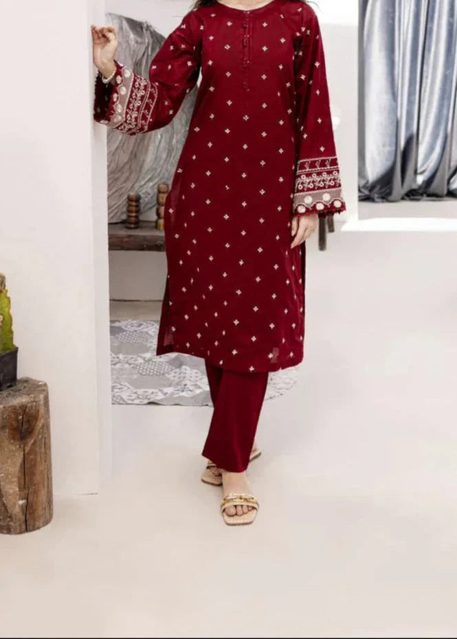 Grace Z-(W688) - Stitched Embroidered 2pc Marina dress.