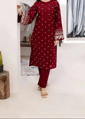 Grace Z-(W688) - Stitched Embroidered 2pc Marina dress.