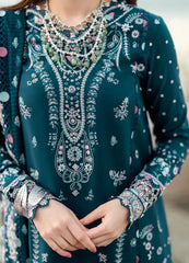 Grace Z-(S1234) - Stitched Embroidered 3pc Lawn Dress With Embroidered Chiffon Dupatta.