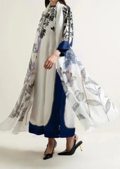 Grace Z-(W728 ) - Stitched Digital Printed 3pc Silk dress With Digital Printed Silk dupatta.