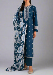 Grace Z60- Stitched Embroidered 3pc Lawn dress with Printed Munar Dupatta.