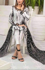 Grace W672- Digital Printed 3pc linen dress with Digital printed chiffon dupatta