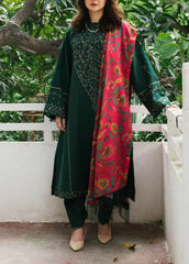 Grace Z(S1154)- Stitched Embroidered 3pc Lawn Dress With Printed Munar Dupatta.