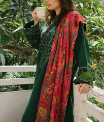 Grace Z(S1154)- Stitched Embroidered 3pc Lawn Dress With Printed Munar Dupatta.
