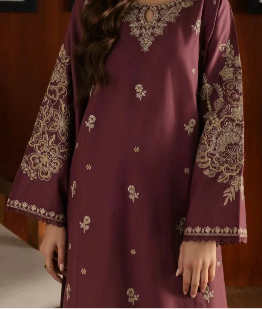 Grace Z-(S1279) - Stitched Embroidered 2pc Lawn Dress