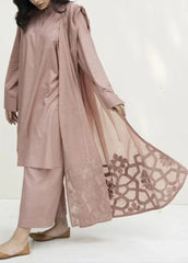 Grace Z(S1271)- Stitched Embroidered 3pc Lawn Dress With Embroidered Munar Dupatta.