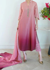 Grace Z-(W696) - Stitched Digital Printed 3pc Silk dress With Digital Printed Silk Dupatta.