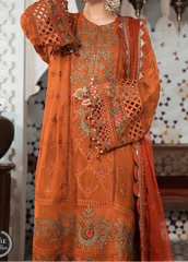 Grace W778 - Embroidered Sequence 3pc Marina Dress With Embroidered Sequence Chiffon Dupatta.