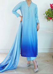 Grace Z-(W704 ) - Stitched Digital Printed 3pc Silk dress With Digital Printed Silk dupatta.