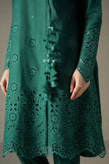 Grace Z-(S1236) - Stitched Embroidered 3pc CHIKANKARI Lawn Dress With Embroidered CHIKANKARI Organza Dupatta.