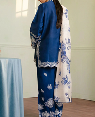 Grace S1252-Embroidered 3pc Lawn Dress With Printed Munar Dupatta.
