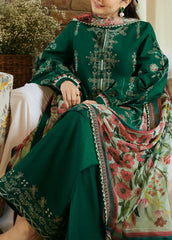 Grace Z(1267)- Stitched Embroidered 3pc Lawn Dress With Printed Munar Dupatta.