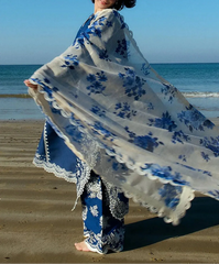 Grace S1252-Embroidered 3pc Lawn Dress With Printed Munar Dupatta.