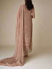 Grace Z-(PASTEL PINK) -Stitched Embroidered chiffon 3Pc Suit