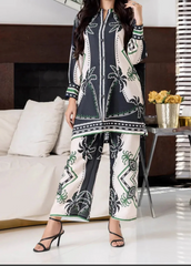 Grace Z-(W721 ) - Stitched Digital Printed 3pc Silk dress With Digital Printed Silk dupatta.
