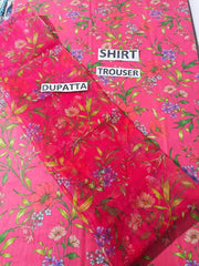 Grace S482-Printed 3pc lawn dress with Printed organza dupatta.