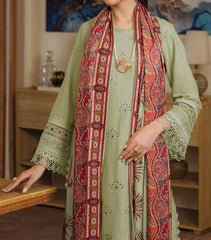 Grace Z-(S905) - Stitched Embroidered 3PC CHIKANKARI Lawn Dress With Printed Munar Dupatta.