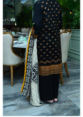 Grace W102 -Embroidered 3pc khaddar dress with printed shawl.