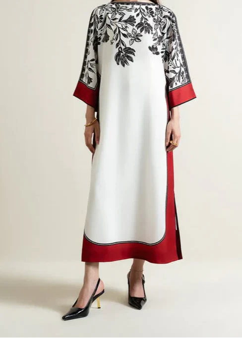 Grace Z-(W700) - Stitched Digital Printed 3pc Silk dress With Digital Printed Silk Dupatta.