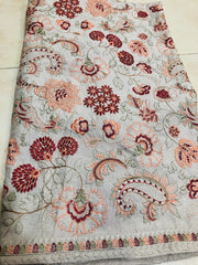 Sarinnah D77- Embroidered Karandi Lawn Beige Shawl - gracestore.pk