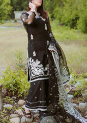 Grace S782-Embroidered 3pc organza dress with Embroidered organza duppata.