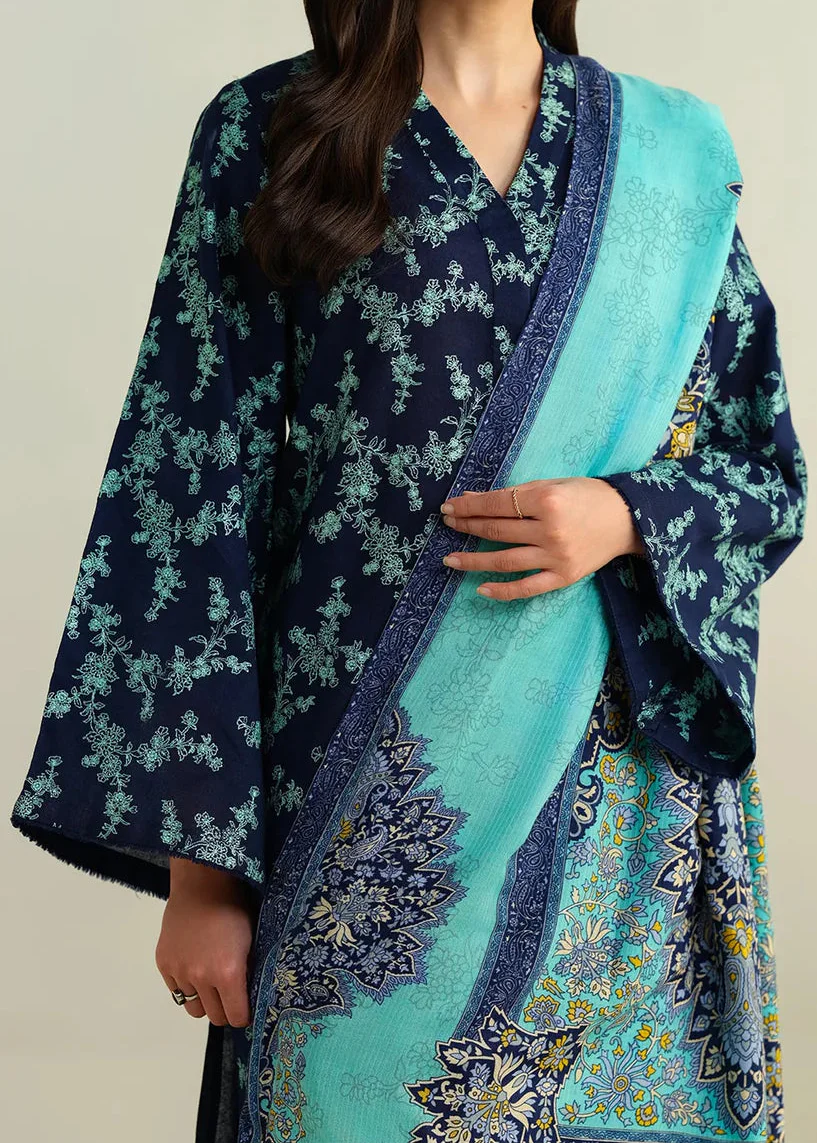 Grace W862-Embroidered 3pc Marina Dress With Printed Shawl.