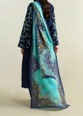 Grace W862-Embroidered 3pc Marina Dress With Printed Shawl.