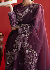 Grace W864-Embroidered Sequence 3pc Marina Dress With Embroidered Sequence Chiffon Dupatta.