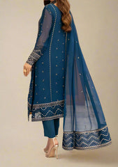 Grace Z-(ESHAL) -Stitched Embroidered chiffon 3Pc Suit
