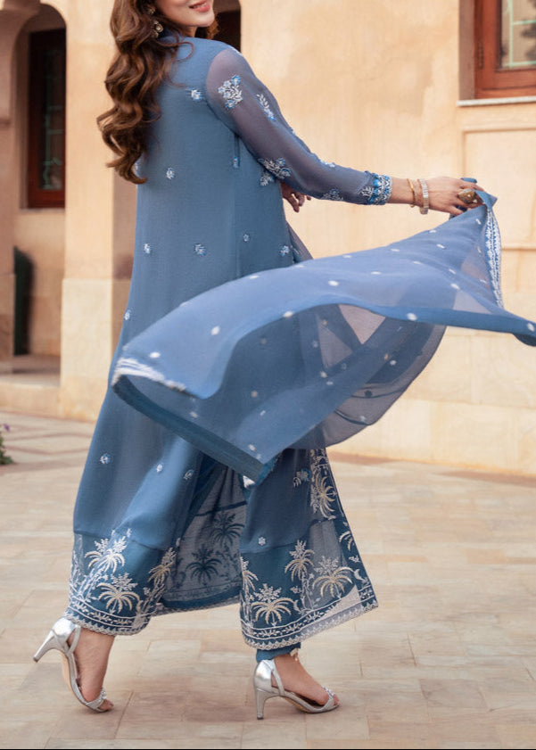Lina – Embroidered Chiffon Unstitched 3Pc Suit