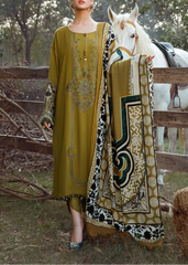 Grace Z-(W567)- Stitched Embroidered 3pc marina dress with Printed shawl.