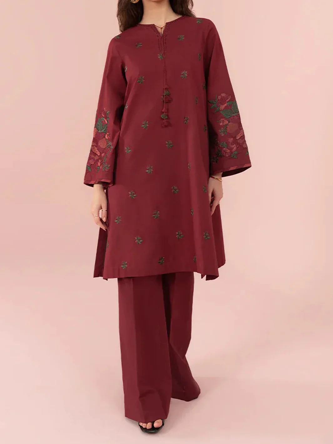 Grace Z-(W199)- Stitched Embroidered 2pc marina dress
