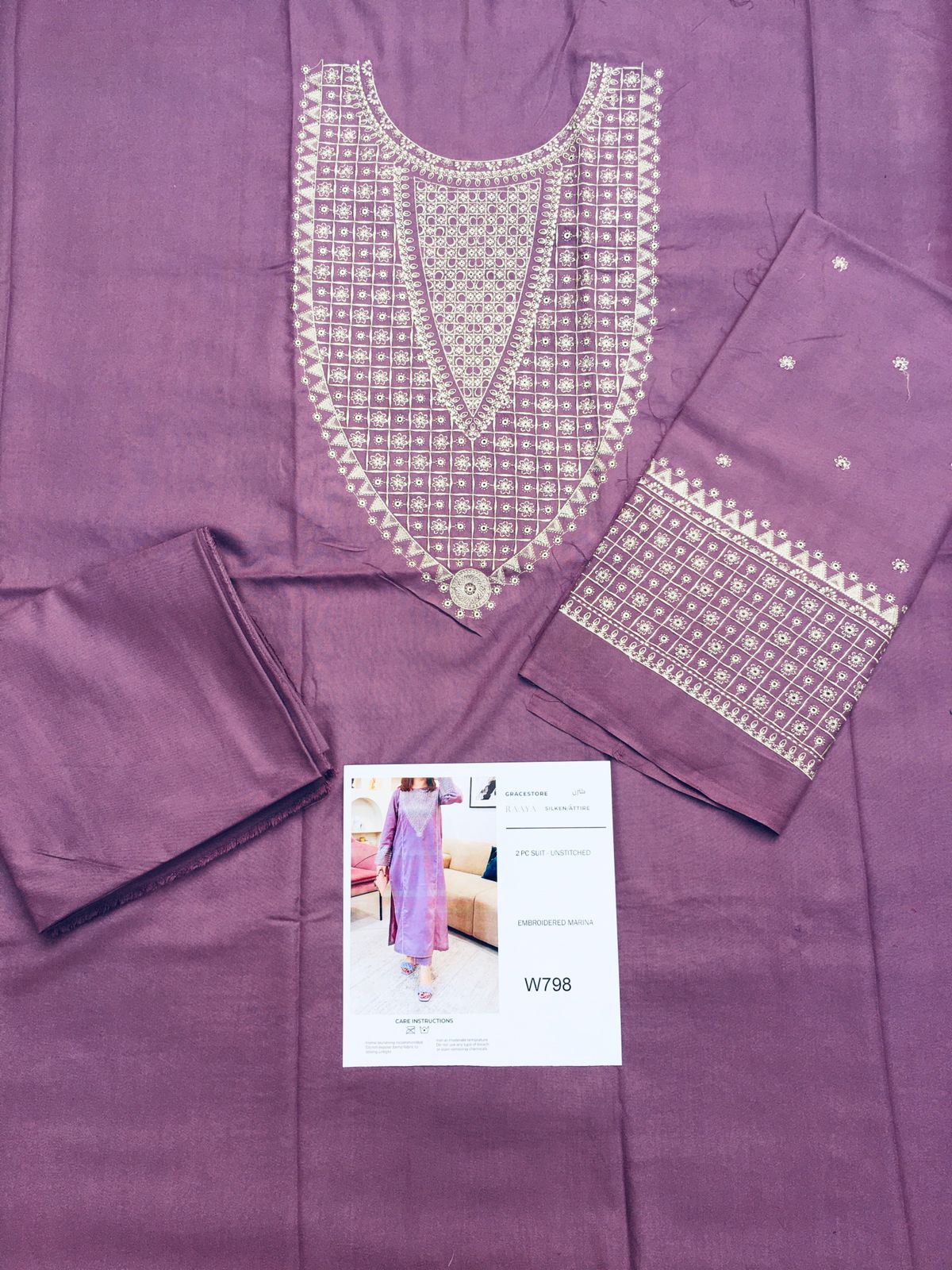 Grace W798-Embroidered 2pc Marina Dress