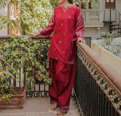 Grace Z(S1254)- Stitched Embroidered 2pc Lawn Dress